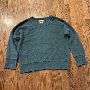 Rachel Zoe Green 2-ply Cashmere Crew Neck Sweater, Size Large